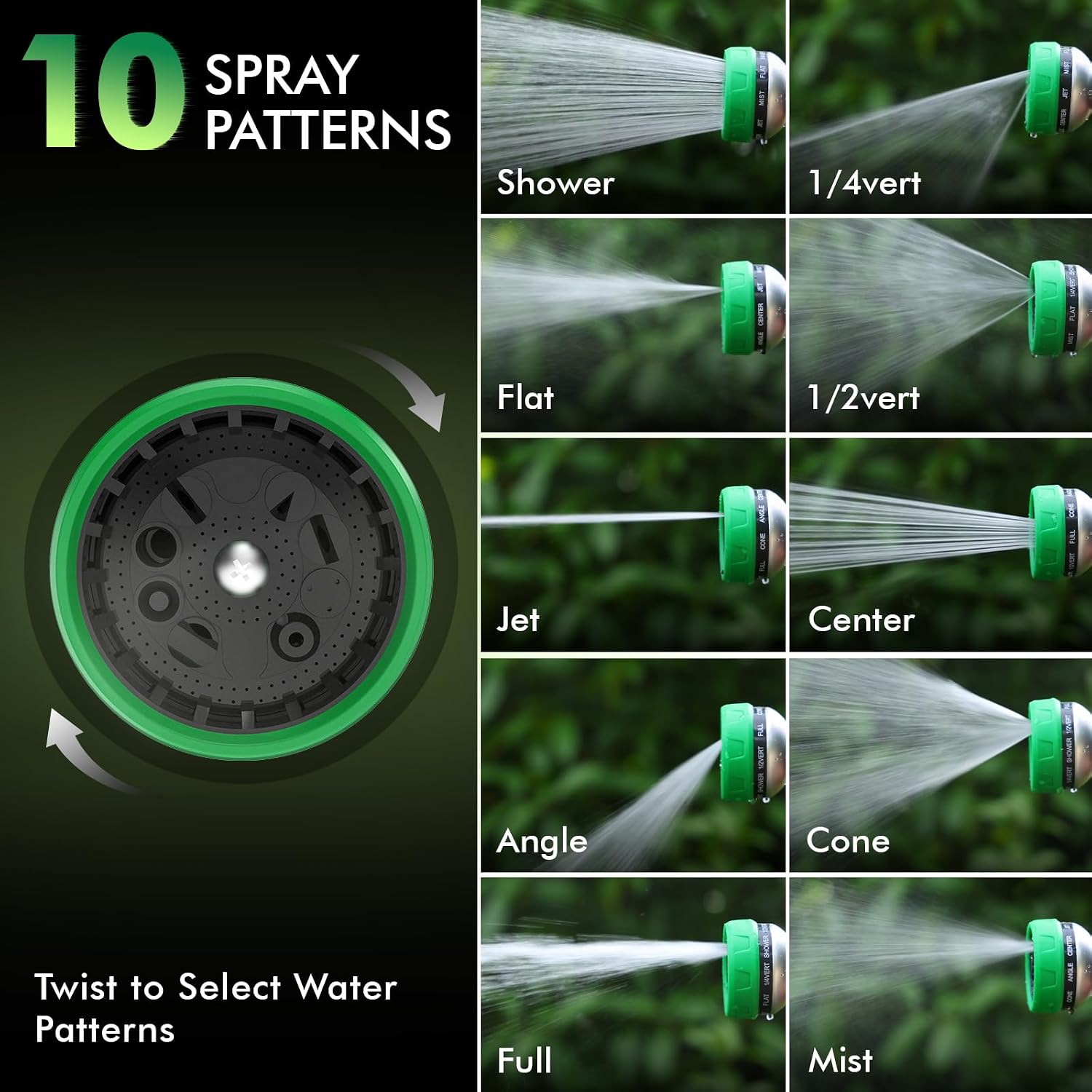 RESTMO 10-in-1 Water Hose Nozzle, Garden Hose Sprayer for Outdoor