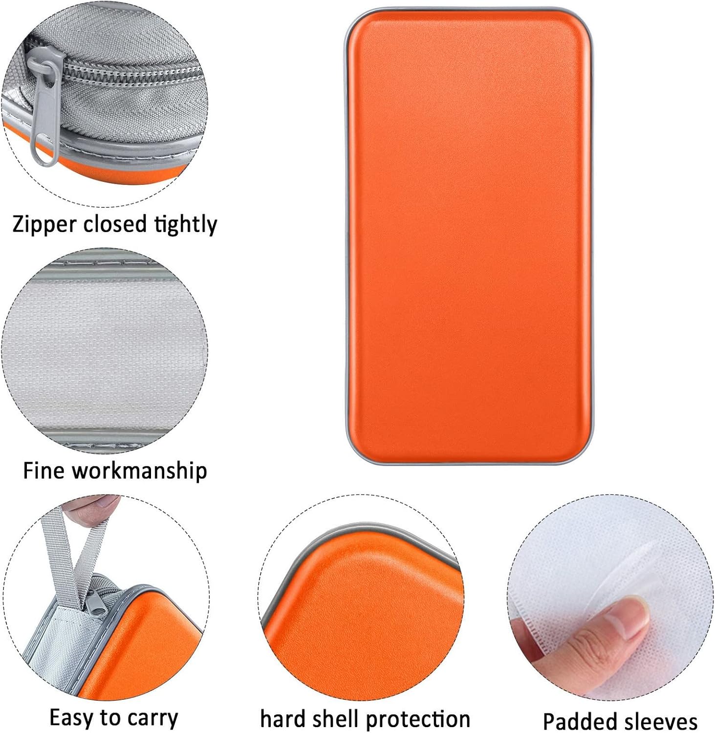 Siveit CD DVD Cases 96 Capacity Disc Storage Binder for Car(Orange)