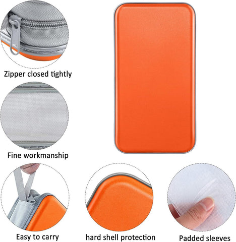 Siveit CD DVD Cases 96 Capacity Disc Storage Binder for Car(Orange)