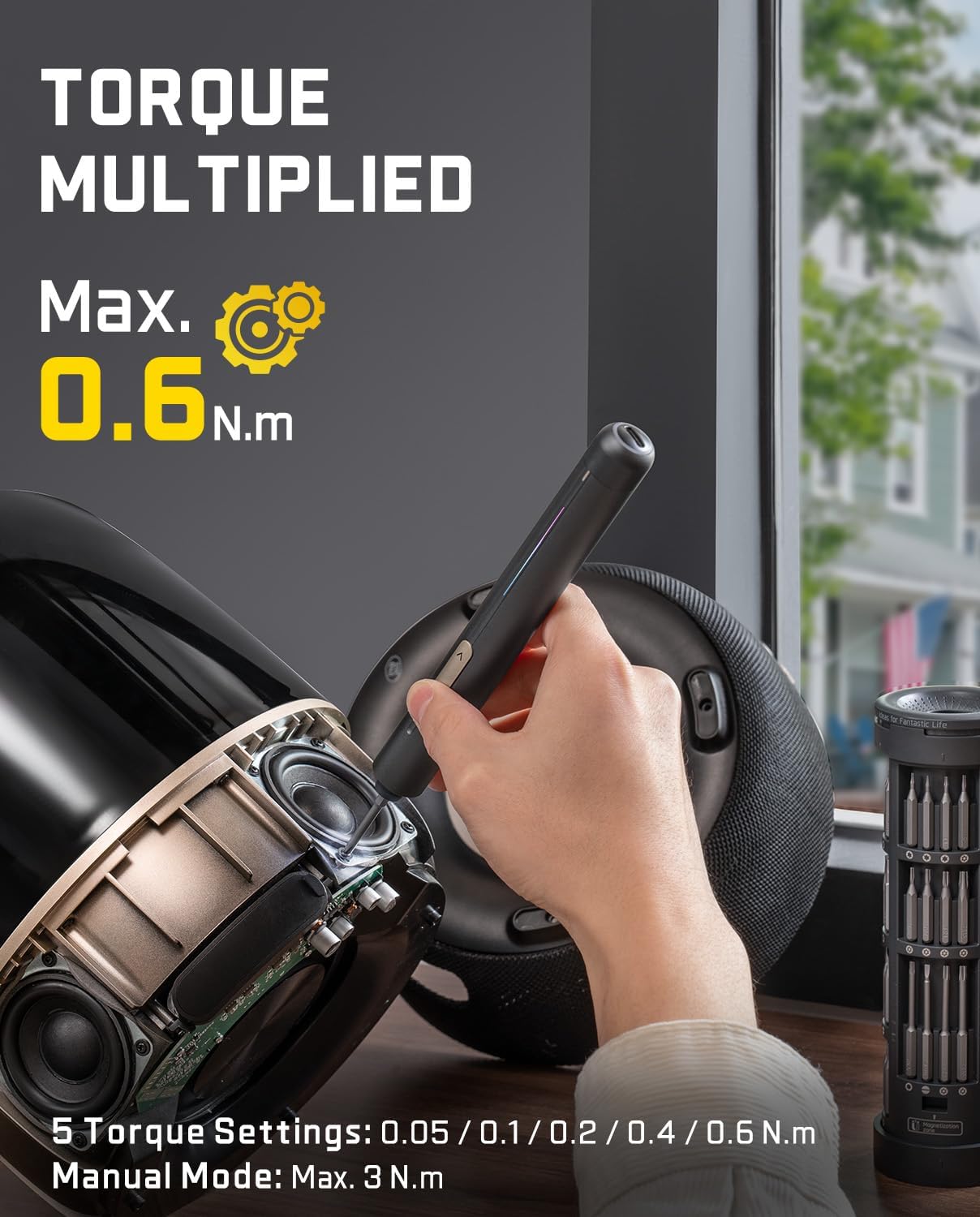 Fanttik E2 Ultra Electric Screwdriver, Screwdriver for Electronics (Grey)