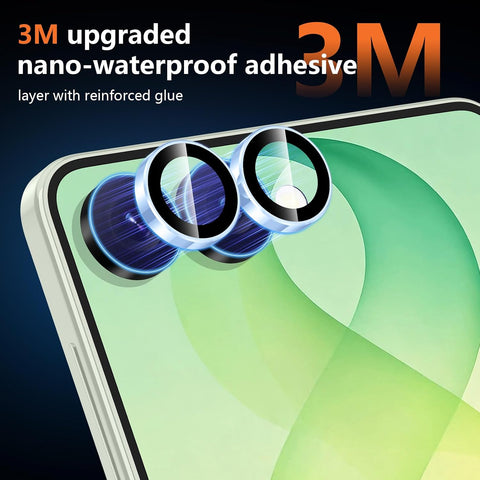 for Samsung Galaxy Z Flip 8 Camera Lens Protector, Individual Metal Ring Tempered Glass Lens Cover, [Strong Adsorption] Scratch Resistant Ultra-Thin HD Clear Lens Cover, 1 Set-Blue Ring