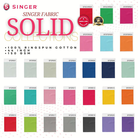 SINGER® Fabrics, 100% Cotton, Quilting and Crafting Fabric for Sewing,44 Inch Wide, Snow White, 2 Yard Precut