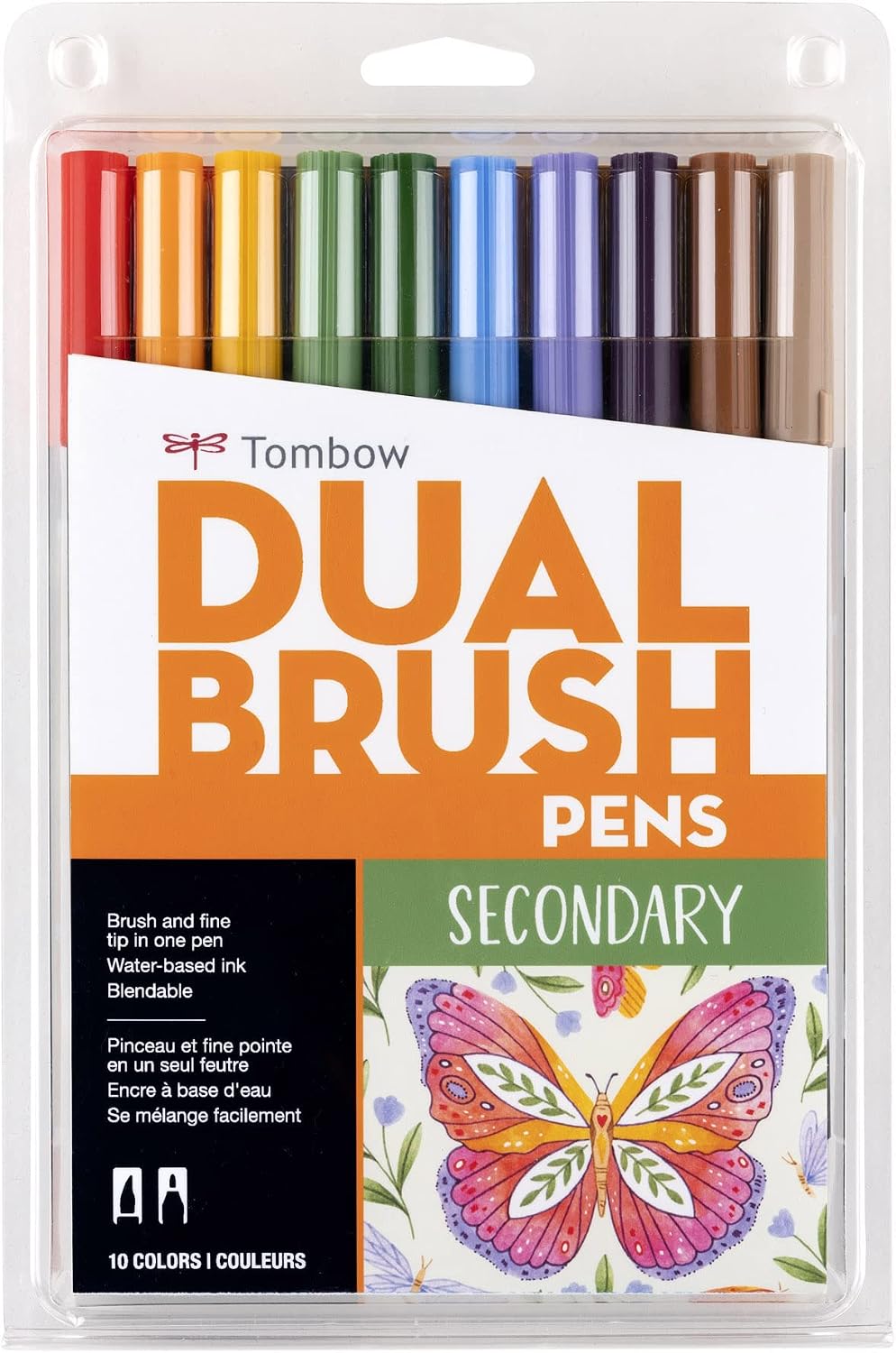 Tombow Dual Brush Pen Art Markers (10-Pack, Retro)