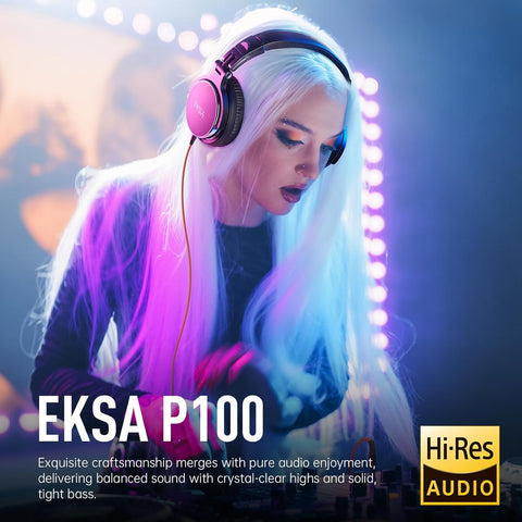 EKSA Wired Headphones, Over Ear Headphones for Studio Monitor/Mixing DJ