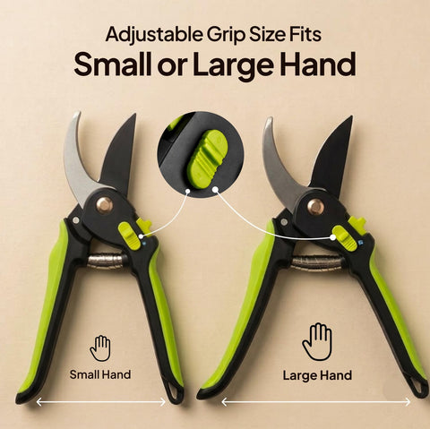 8.5" Professional Pruning Shears, Garden Clippers - Cuts 3X Easier Sharp Japanese Blade, Arthritis Friendly Garden Scissors for Seniors, Bonsai Cutters
