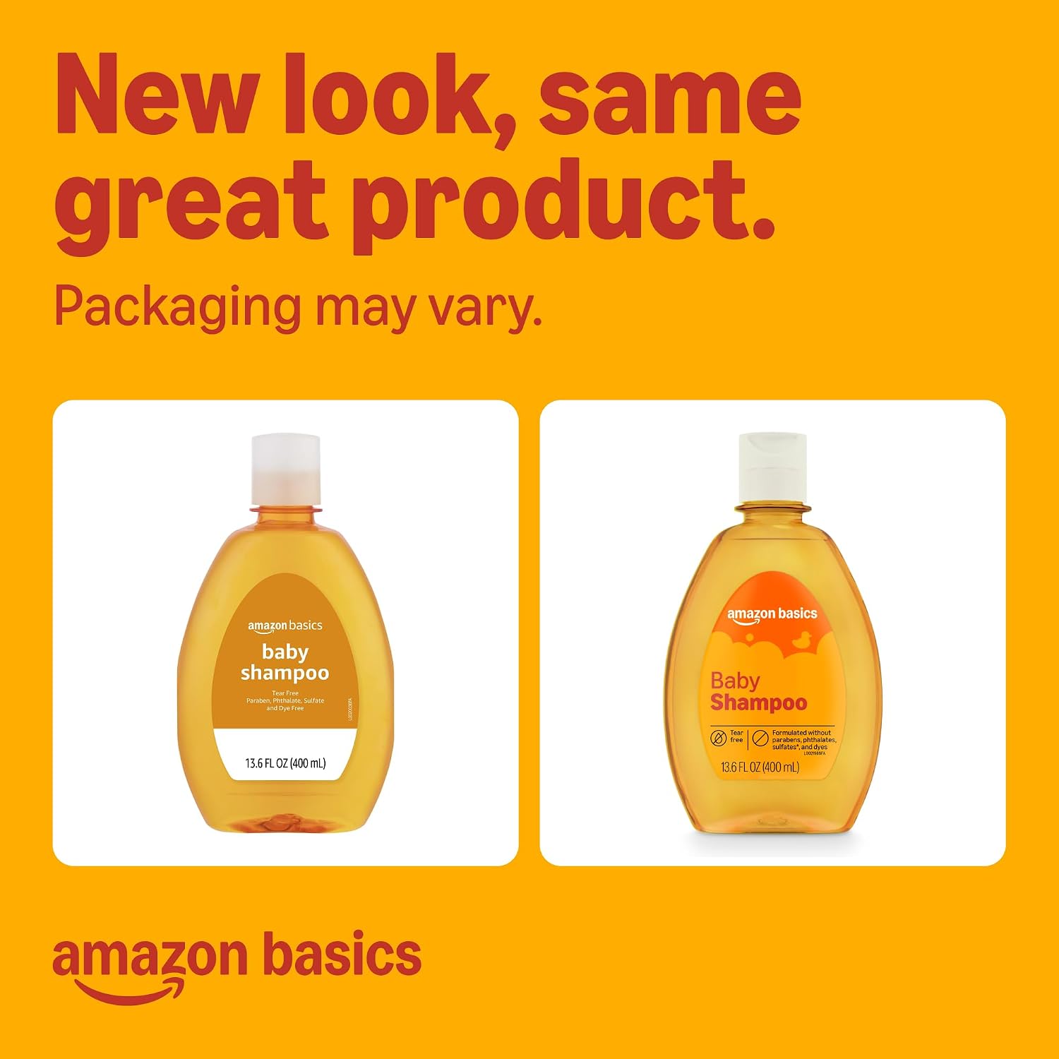 Amazon Basics Tear-Free Baby Shampoo, 13.6 Fluid Ounce, Packaging May Vary