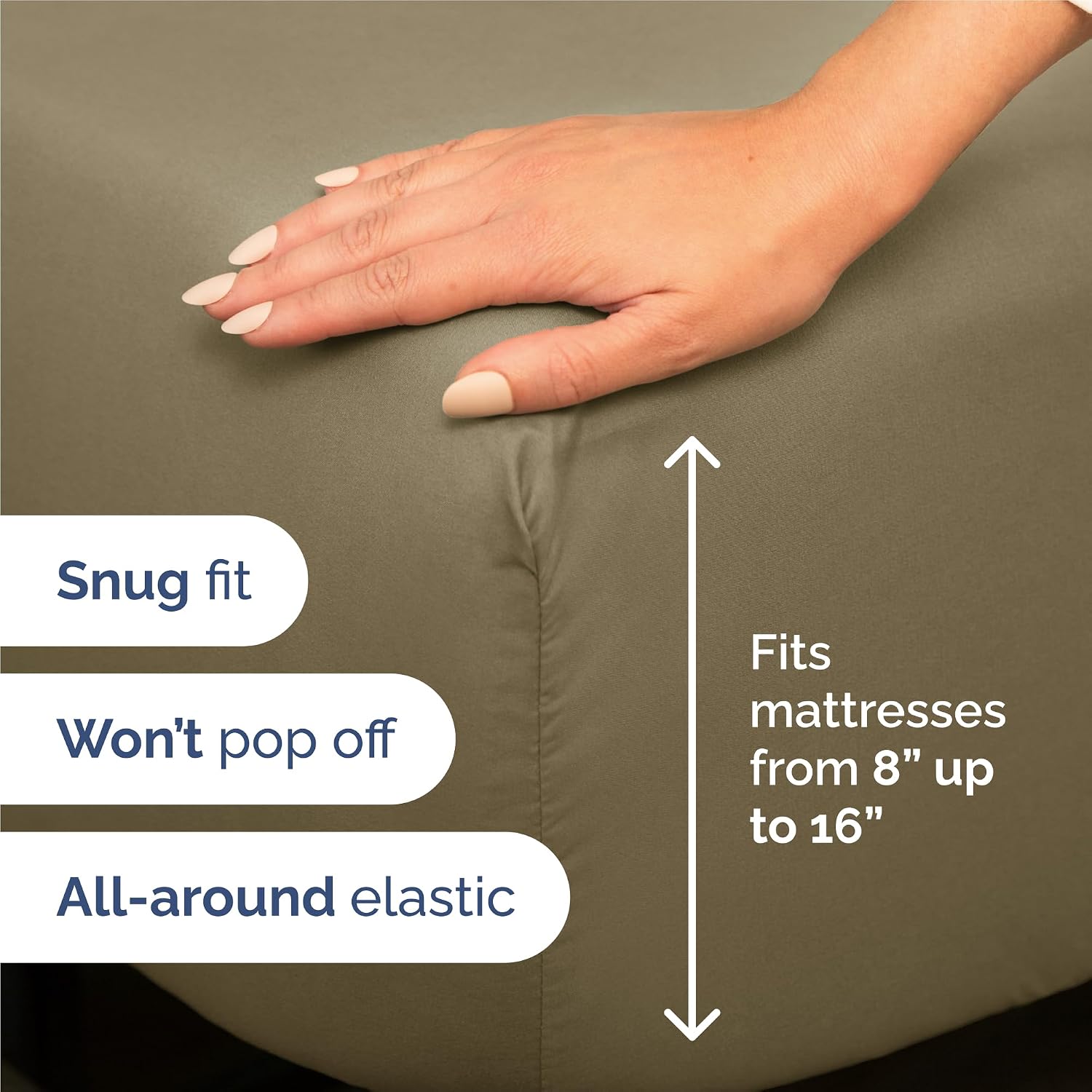 King Size 4 Piece Sheet Set - Comfy Breathable & Cooling Sheets - Khaki