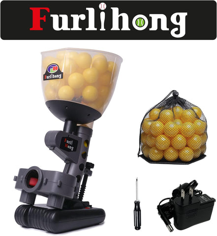 Furlihong 692BH Baseball Pitching Machine, Includes 60 pcs Balls