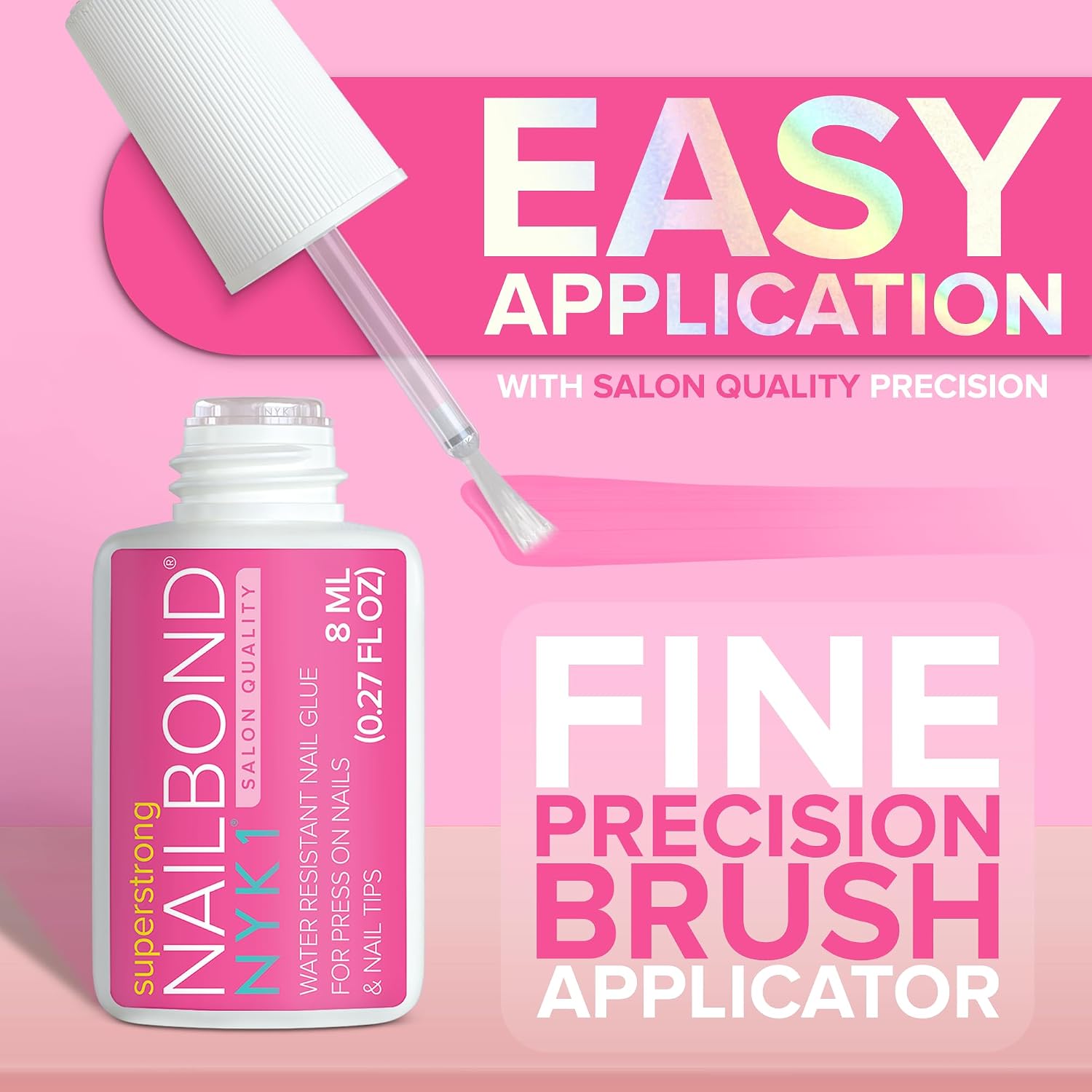 NYK1 Super Strong Nail Glue for Press On Nails, Nail Tips & Acrylics | 8ml