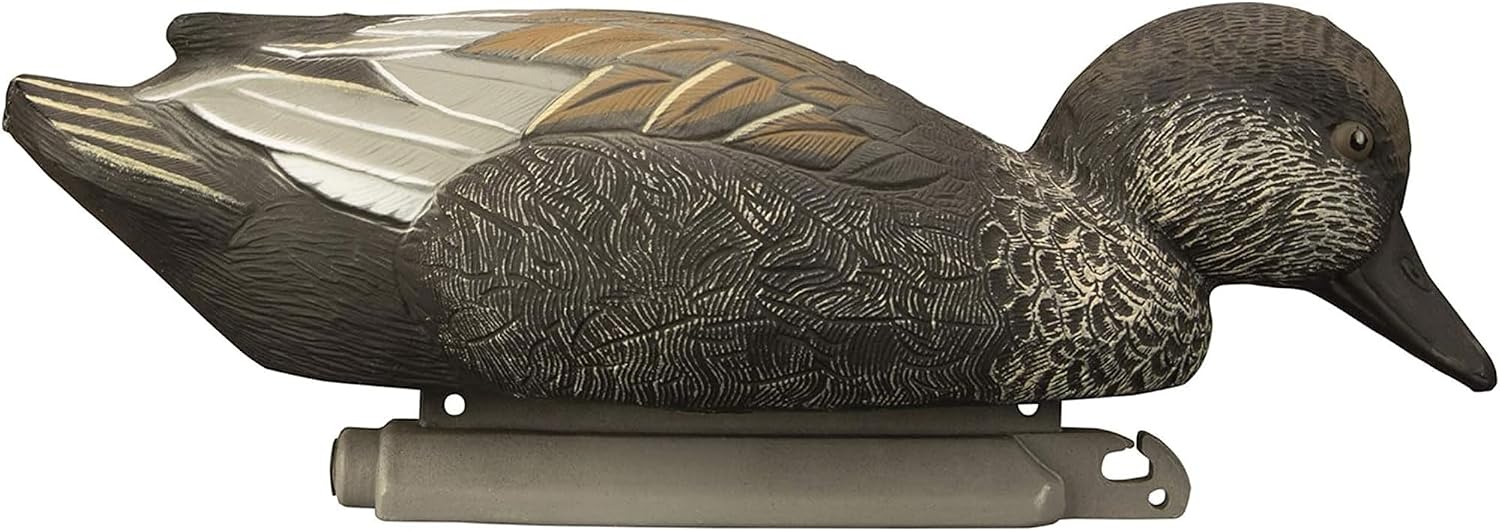 Higdon Outdoors Standard Gadwall Floater Duck Decoys | Ultra Realistic Drake & Hen Decoys for Waterfowl Hunting | Multiple Head Positions | 4 Drakes & 2 Hens| Foam-Filled | 6pk