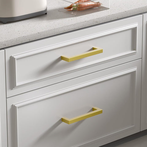 Goldenwarm 10 Pack 7-1/2 Inch Gold Cabinet Handles Brushed Cabinet Pulls