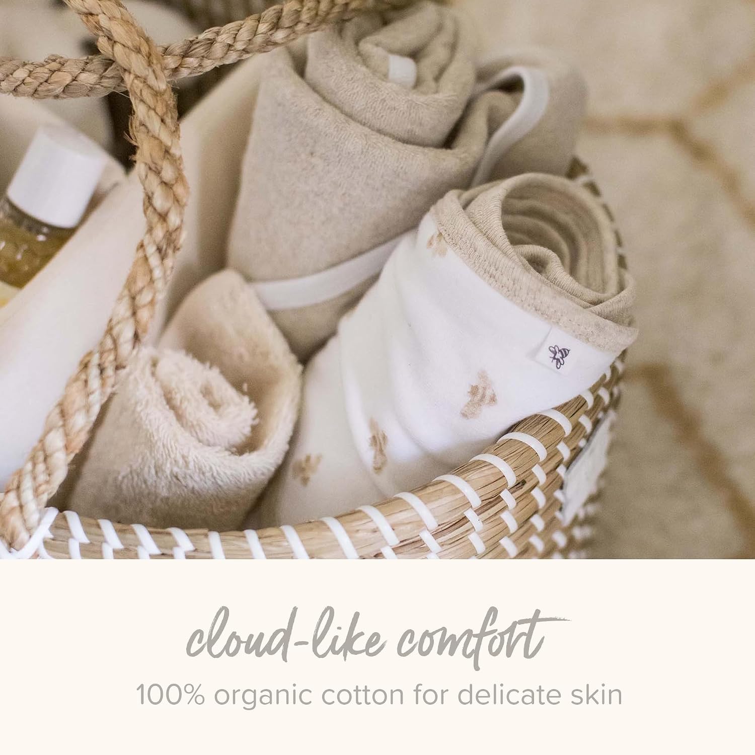 Burt's Bees Baby Infant Washcloths, 100% Organic Cotton 9x9 in, 3-Pack
