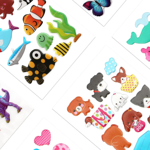 Puffy 3D Sticker for Kid & Toddler 500+ Variety Pack Cute Scrapbook Sticker