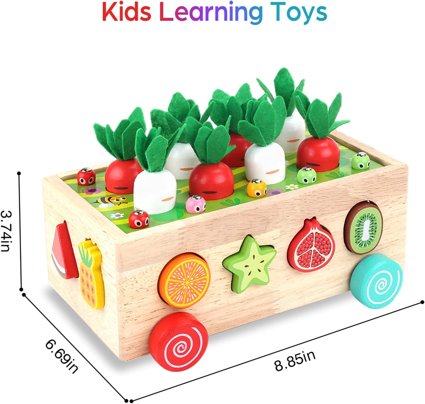 Toddlers Montessori Wooden Educational Toys for Boys Girls Age 1-3 Year Old