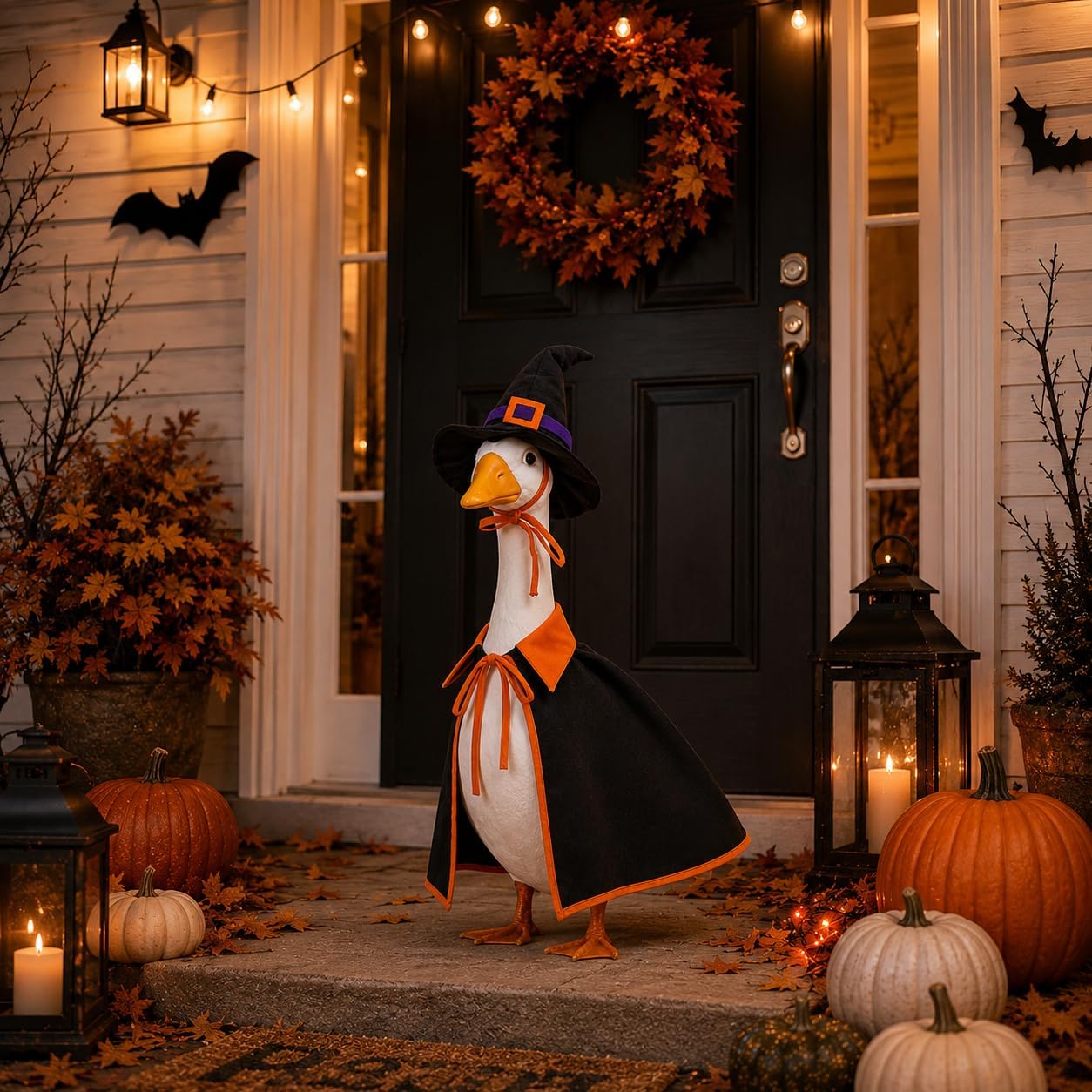 Halloween Porch Goose Outfits for 23 Inch Lawn Goose Statue Decor