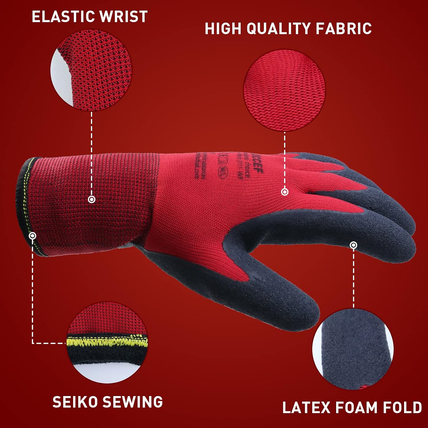 LOCCEF 2 Pairs Winter Work Gloves Men Women, Thermal Freezer Gloves