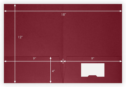 The Gallery Collection, 25 Count, Burgundy, Tax Returns Pocket Folders, Gold Foil Stamped, for Tax Professionals (9 x 12)
