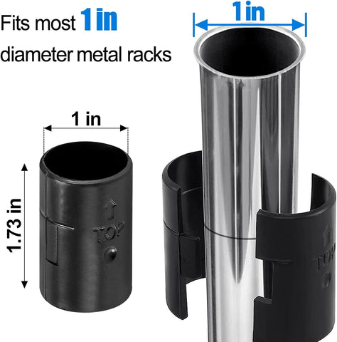 72Pcs Wire Metal Shelving Clips for 1" Post, 36 Pairs Plastic Replacements
