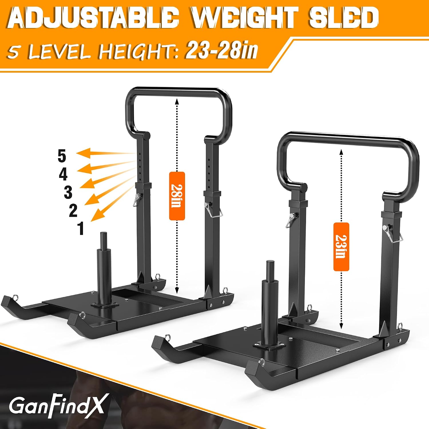 GanFindX Workout Weight Sled for Speed & Athletic Strength Training