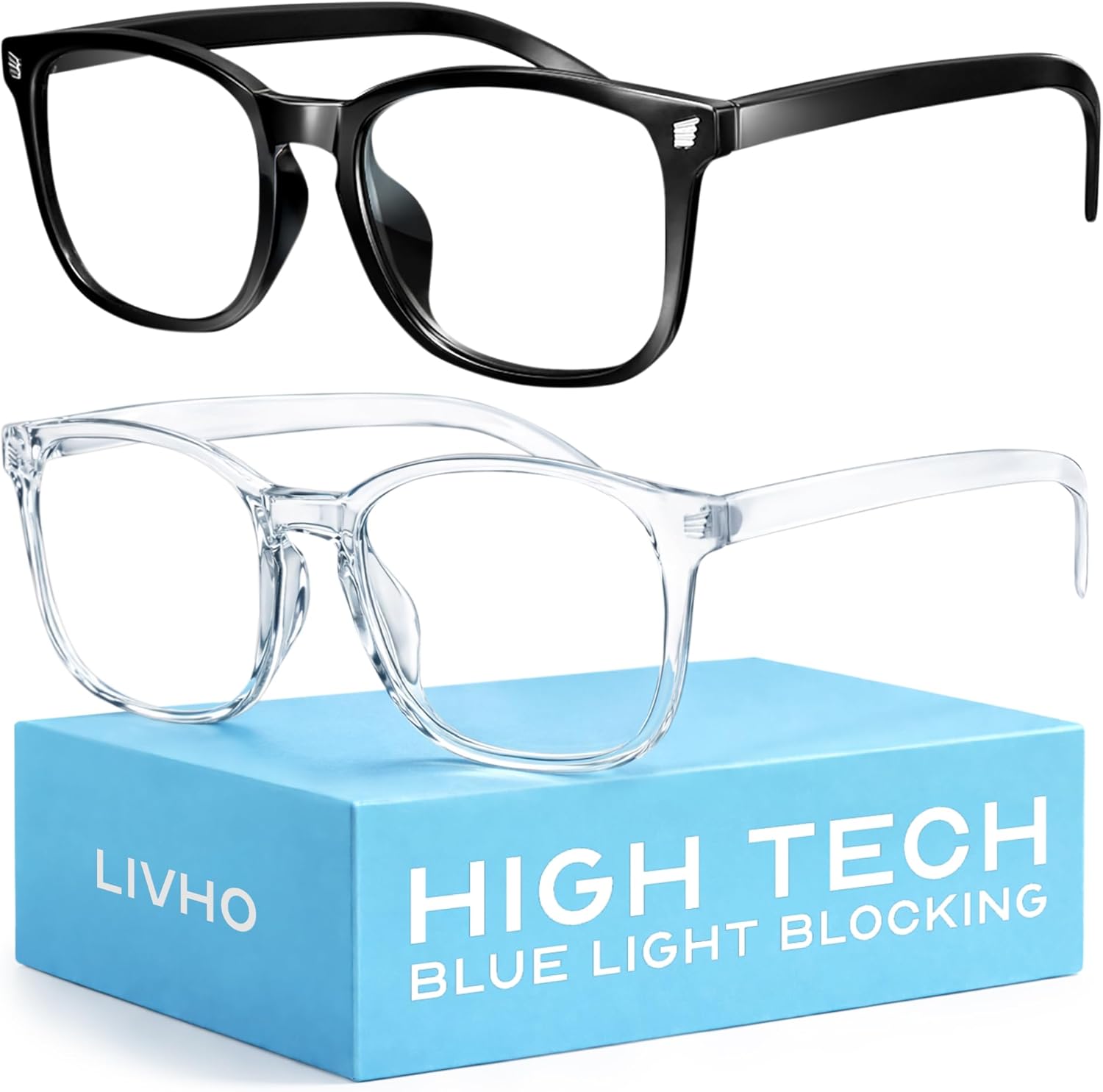 livho High Tech Blue Light Glasses - Advanced Blue Light Blocking Computer Glasses - Screen Fatigue & UV Protection