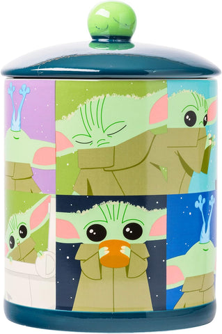 Silver Buffalo Disney Lilo & Stitch Tropical Glass Cookie Snack Candy Jar With Lid (Small)