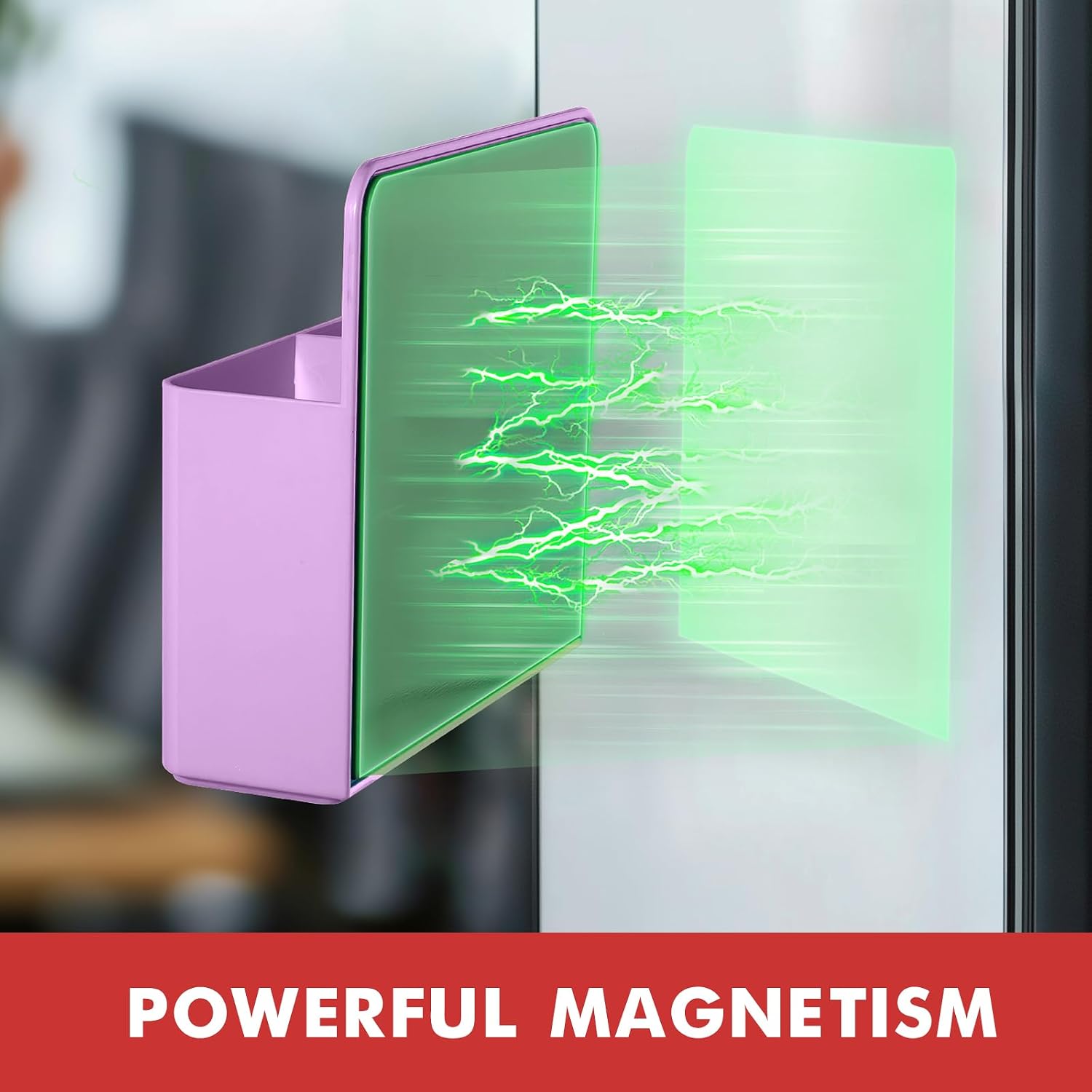 BEYGORM Plastic Magnetic Pen Holder, Powerful Magnet, 2 Pack