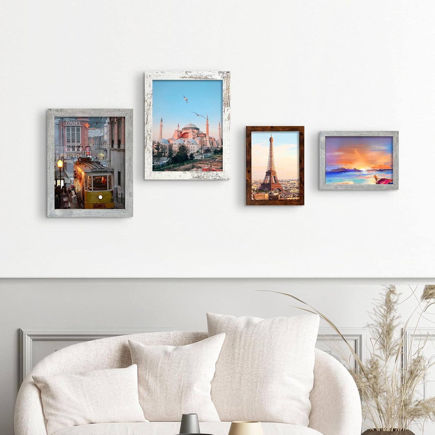 LUCKYLIFE 8x10 Picture Frame Black for Wall Mounting or Tabletop Display, 2 Pack