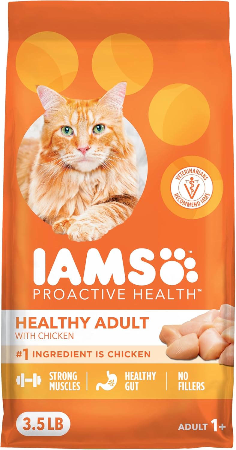 IAMS Proactive Health Healthy Adult Dry Cat Food, Chicken, 3.5 lb