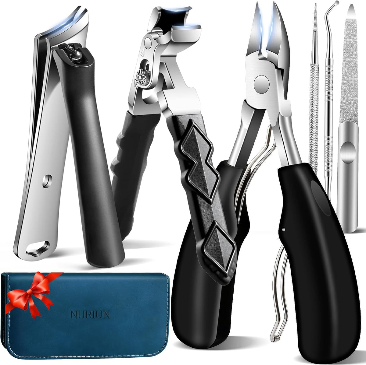 2026 Toenail Clippers for Seniors Thick Toenails, Angled Head Large Toe Nail Clippers for Thick Nails for Men, Heavy Duty Ingrown Toenail Clippers, Long Handle Slanted Nail Clippers Wide Jaw