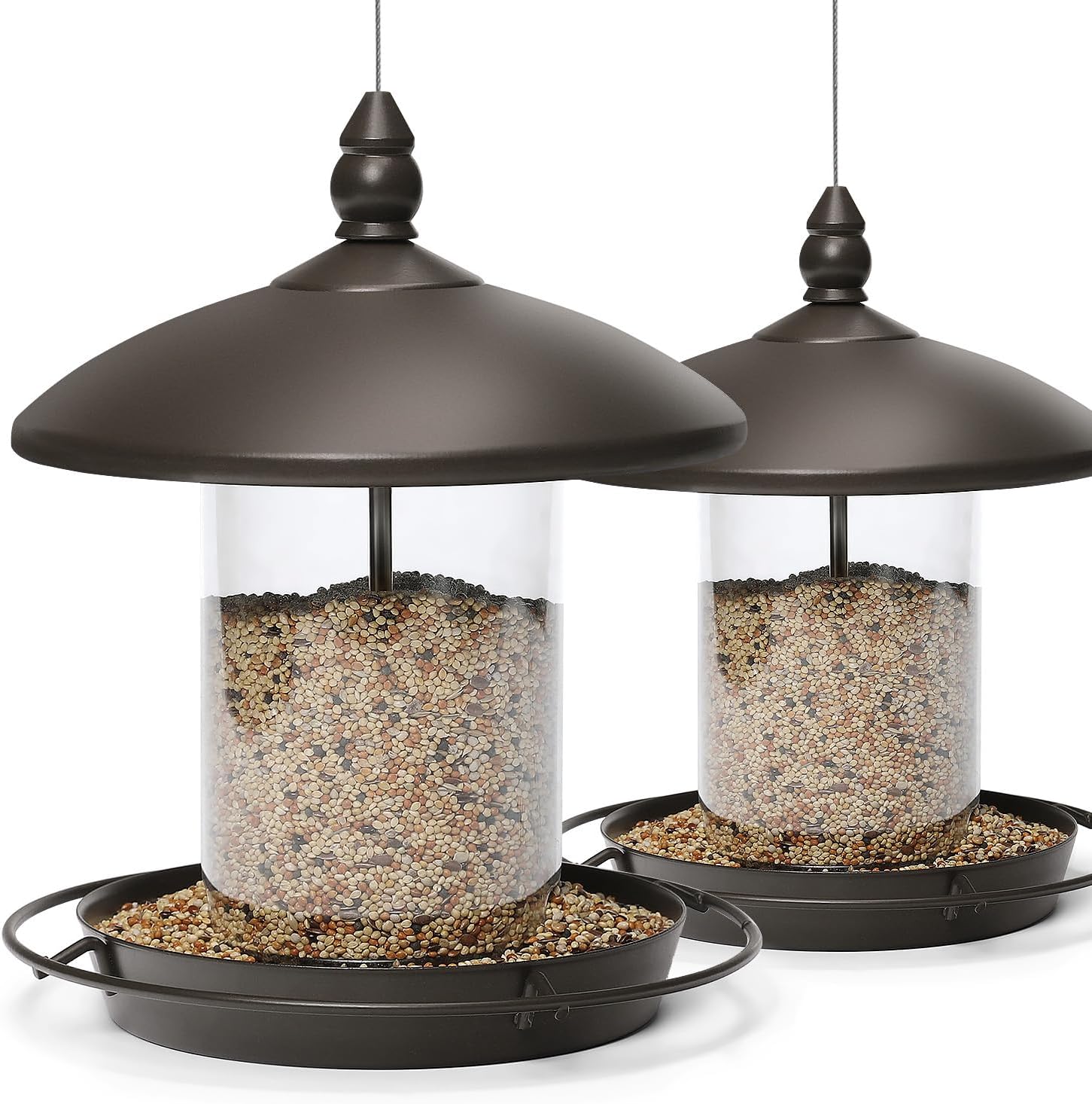Metal Roof Bird Feeder for Outdoor - Fluorescent Green