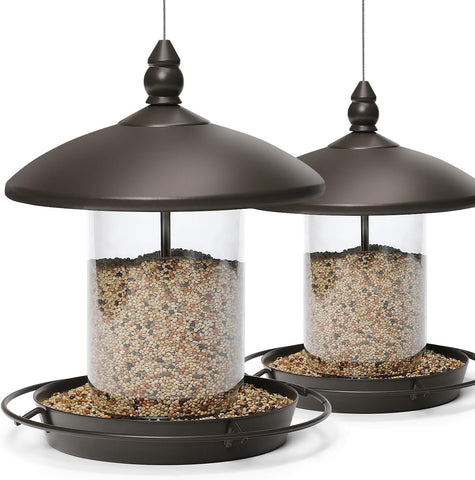 Metal Roof Bird Feeder for Outdoor - Fluorescent Green