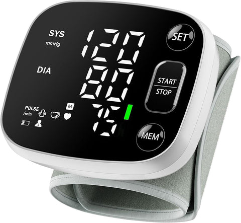 Oklar Wrist Blood Pressure Monitor, FDA Cleared Rechargeable BP Machine