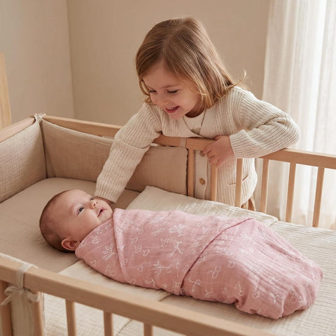Muslin Swaddle Blankets for Newborn, Cotton Receiving Blanket