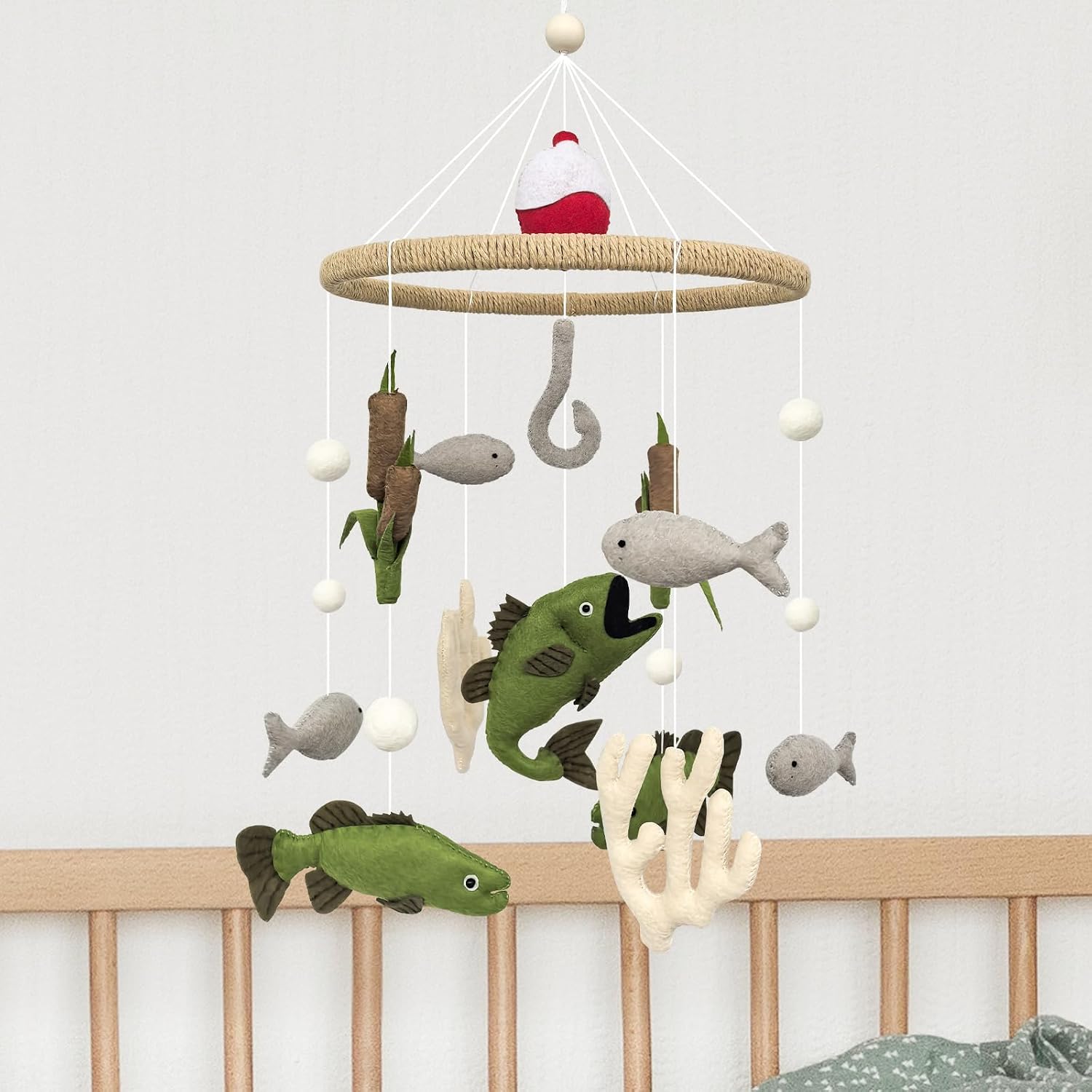 Baby Mobile for Crib Fishing Crib Mobile for Boys Baby Shower Gift