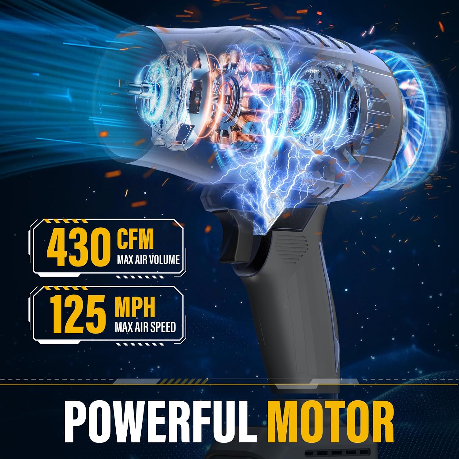 Cordless Leaf Blower Compatible with Dewalt 20V Max Battery (Tool Only)