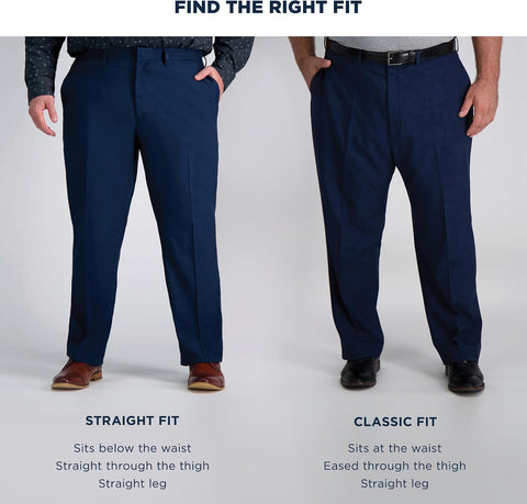 Haggar Men's Big & Tall Classic Fit Premium No Iron Khaki Pant