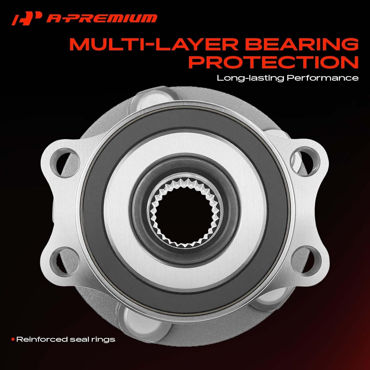 A-Premium 2 x Rear Wheel Bearing and Hub Assembly with 5-Lug