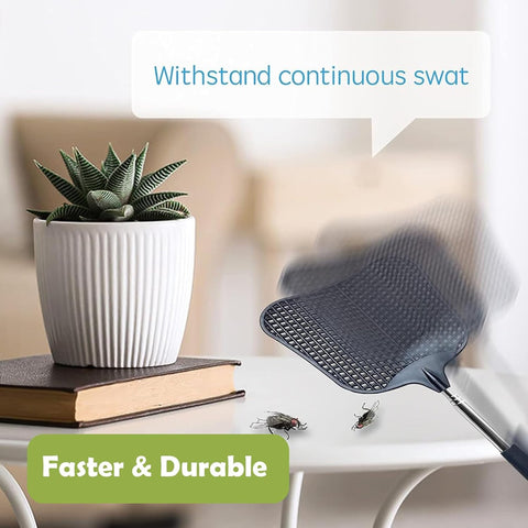 CUNCUI Fly Swatter Set of 3, Indoor Outdoor Telescopic Fly Swatters-Black