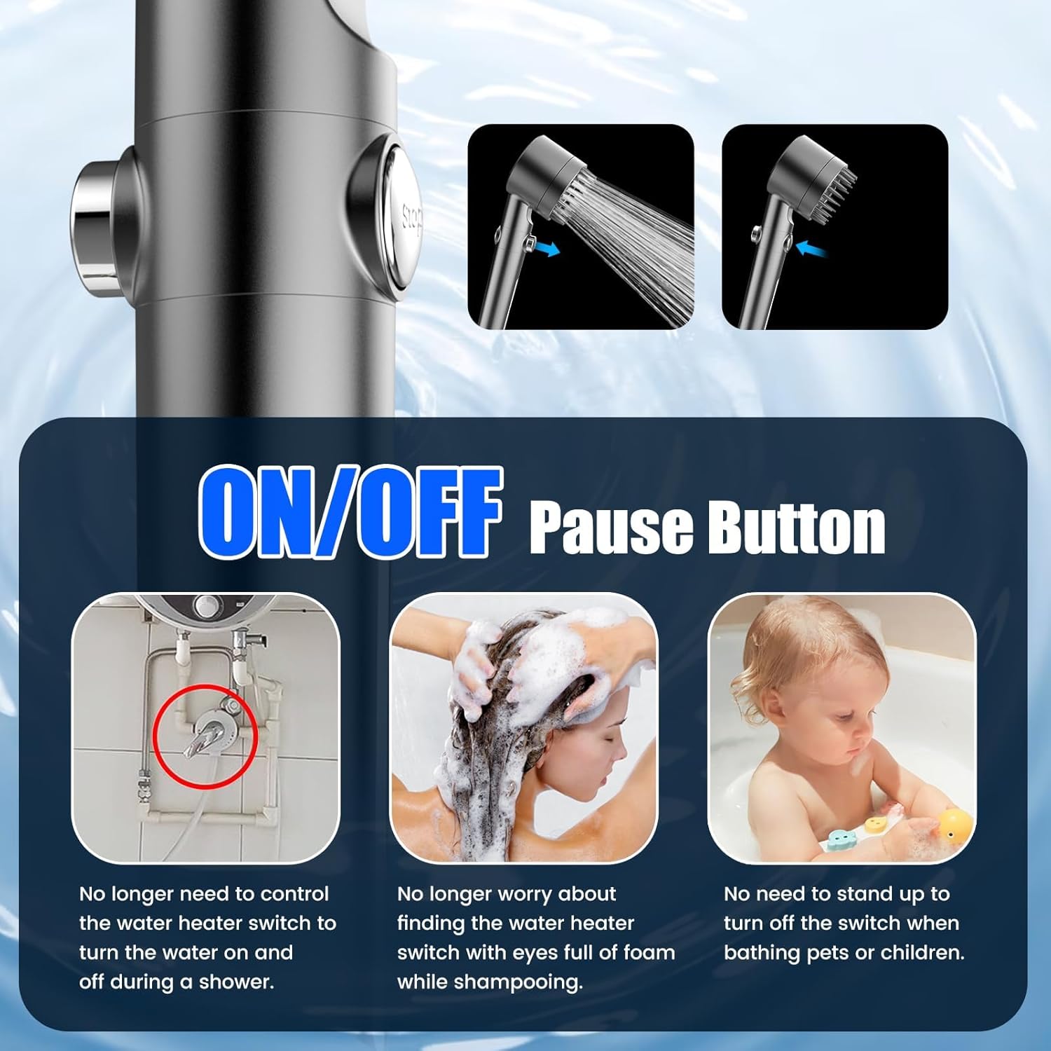 PWERAN Filtered Shower Head with Handheld,High Pressure Shower Heads Filter