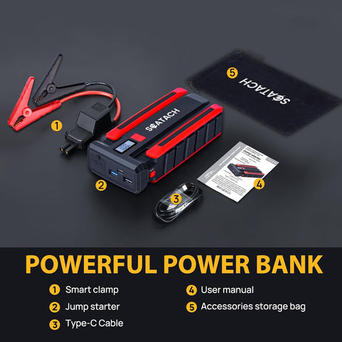 Scatach Jump Starter 5000A, 12V Car Battery Jump Starter