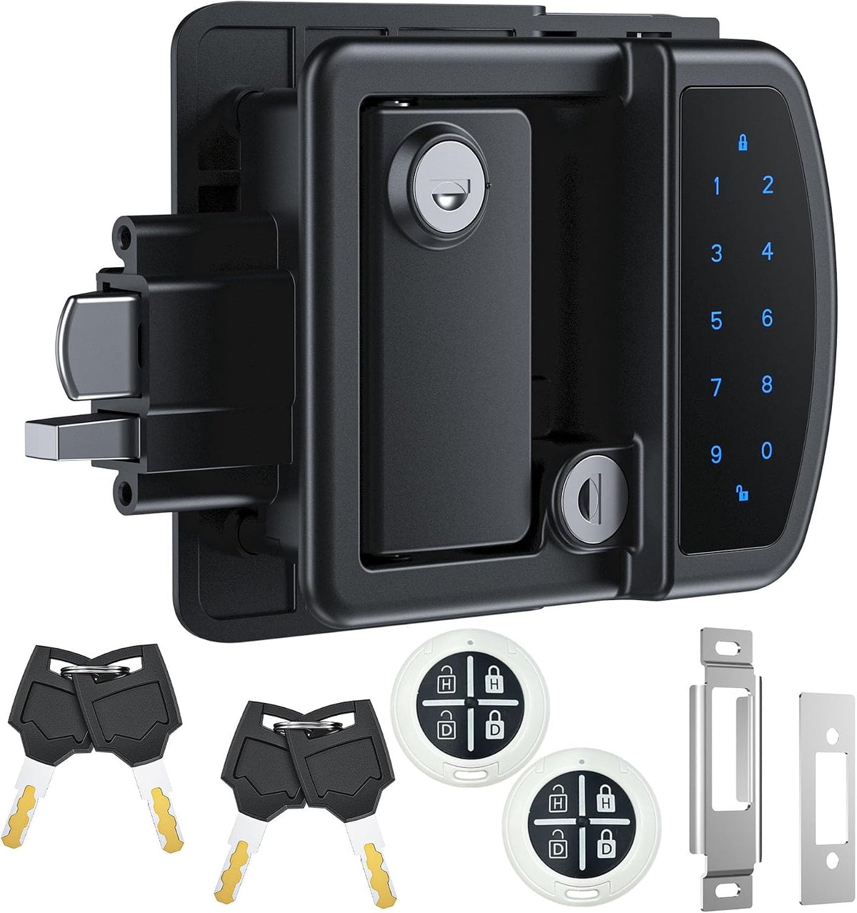 RV Keyless Entry Door Lock with Bluetooth Remote and Keypad for Camper