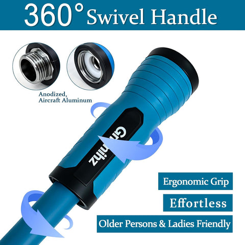 Garden Hose 3ft, Made of TPE(BetterThan PVC), Lightweight but Durable Water Hose with Ergonomic Swivel Fittings, Drinking Water Safe Material