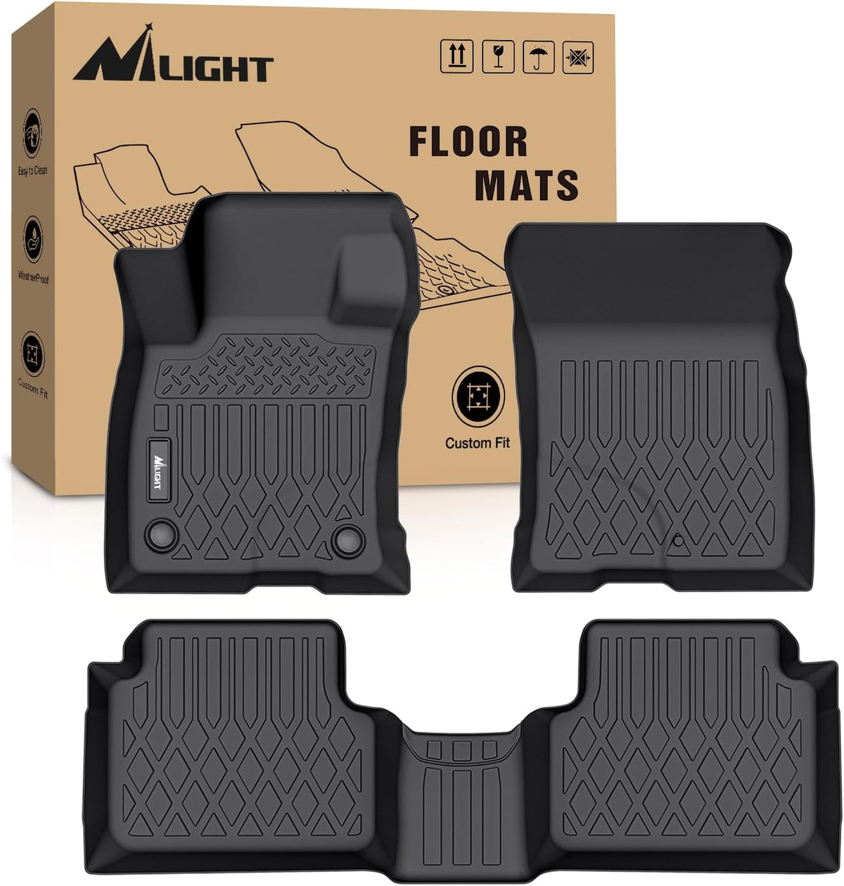 Nilight TPE Floor Mats for Ford Bronco Sport 4-Door