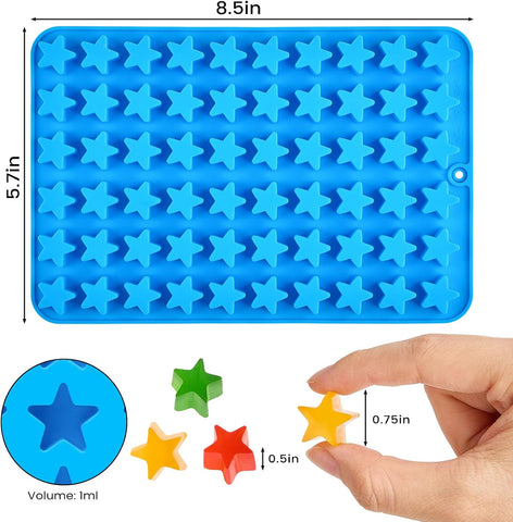 JOERSH Star Candy Molds, 240 Cavities, 4Pcs