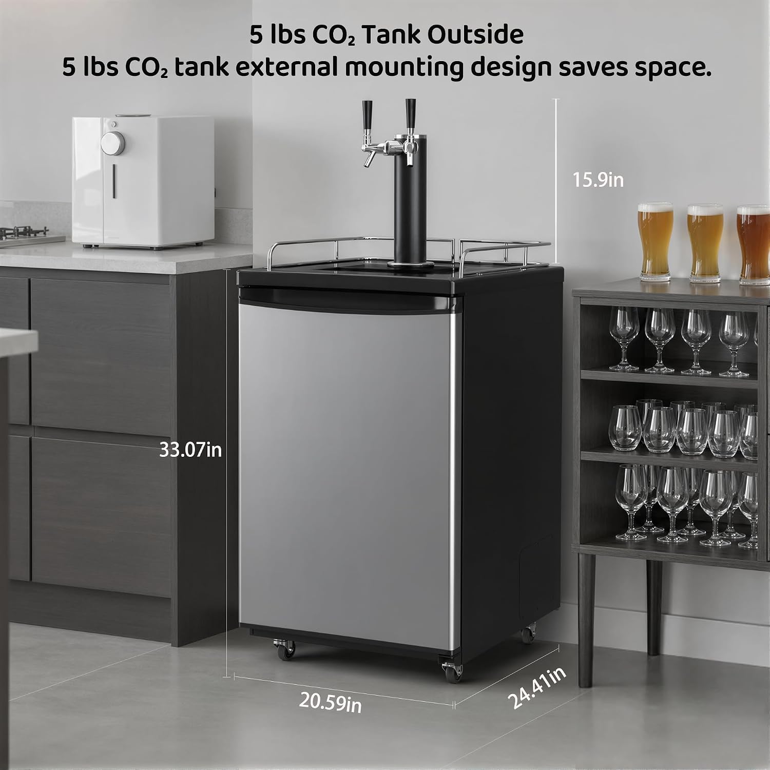 Commercial Draft Beer Kegerator, Keg Refrigerator for D System