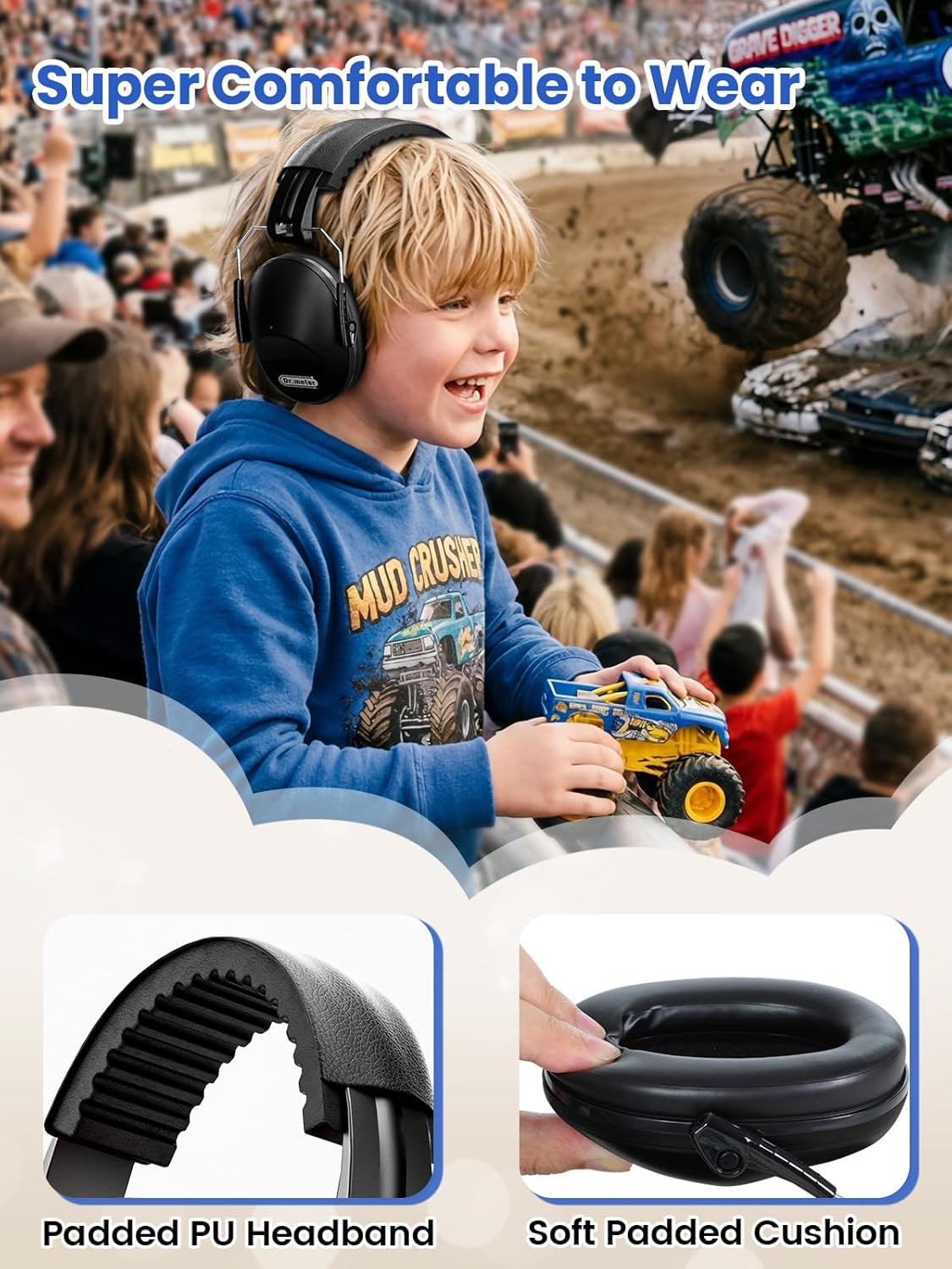 Dr.meter Noise Cancelling Headphones for Kids, EM100 Protective Ear Muffs