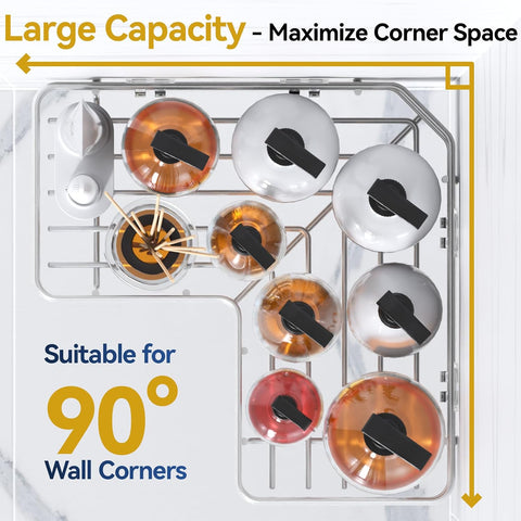 YASONIC Corner Shower Caddy Adhesive, 100% Rustproof Shower Organizer with Soap and Troothbrush Holder, No Drill Shower Shelf for Inside Shower, Wall-Mounted Shower Storage for Homes (5 Pack, Silver)