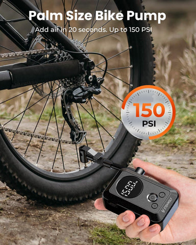 ETENWOLF S0 Mini Bike Pump, 20s Fast Inflate Bicycle Pump with Gauge
