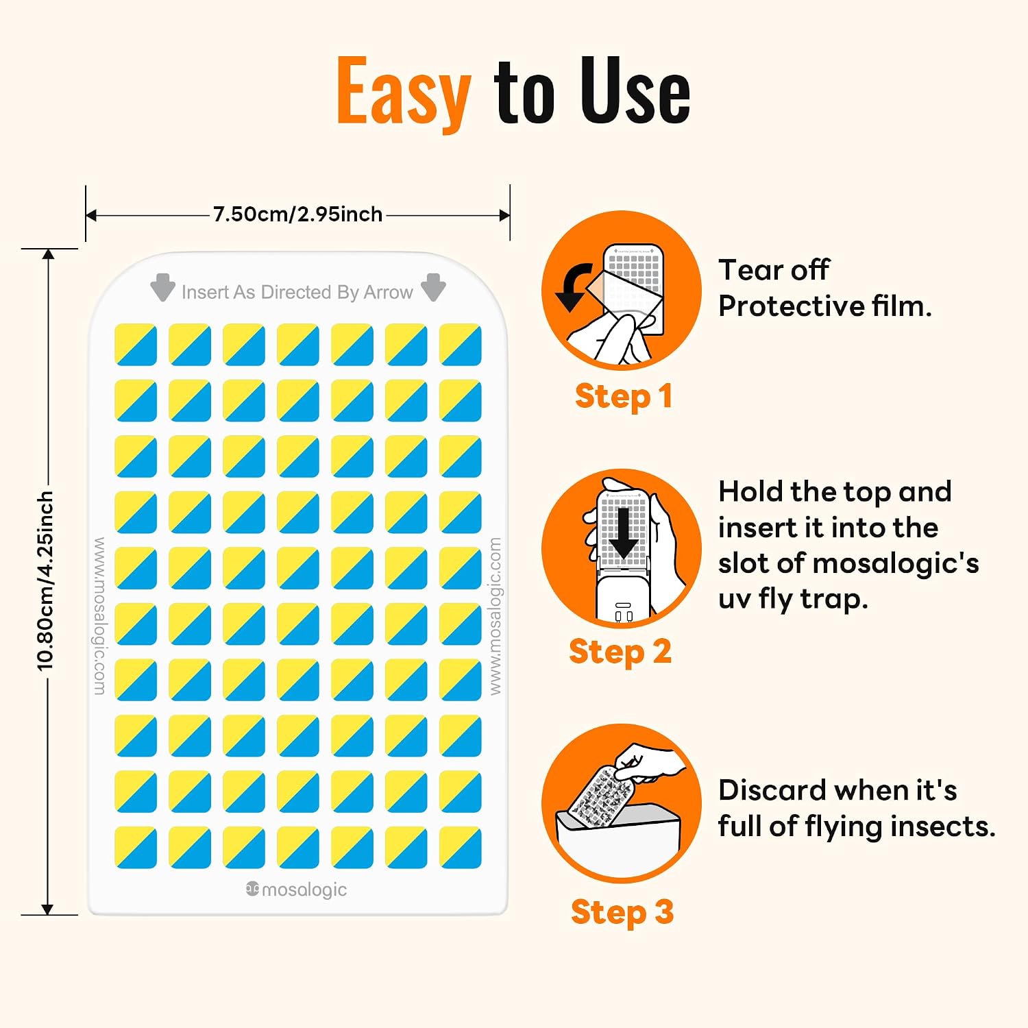 Mosalogic Sticky Card Refills Replacement Glue Cards,Fly Insect Trap 10pack