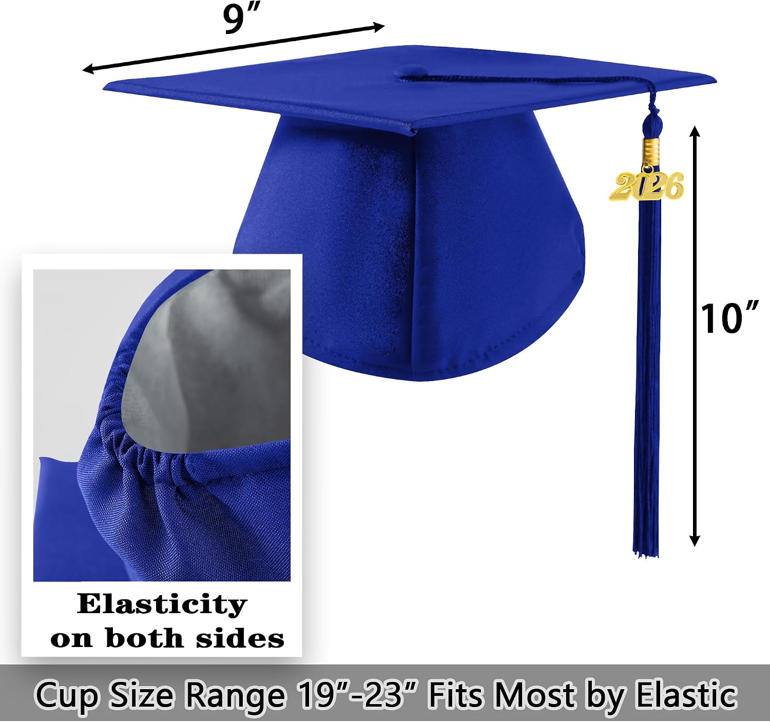 Graduation Cap Gown 2026 2027 Matte Unisex for High School Bachelor